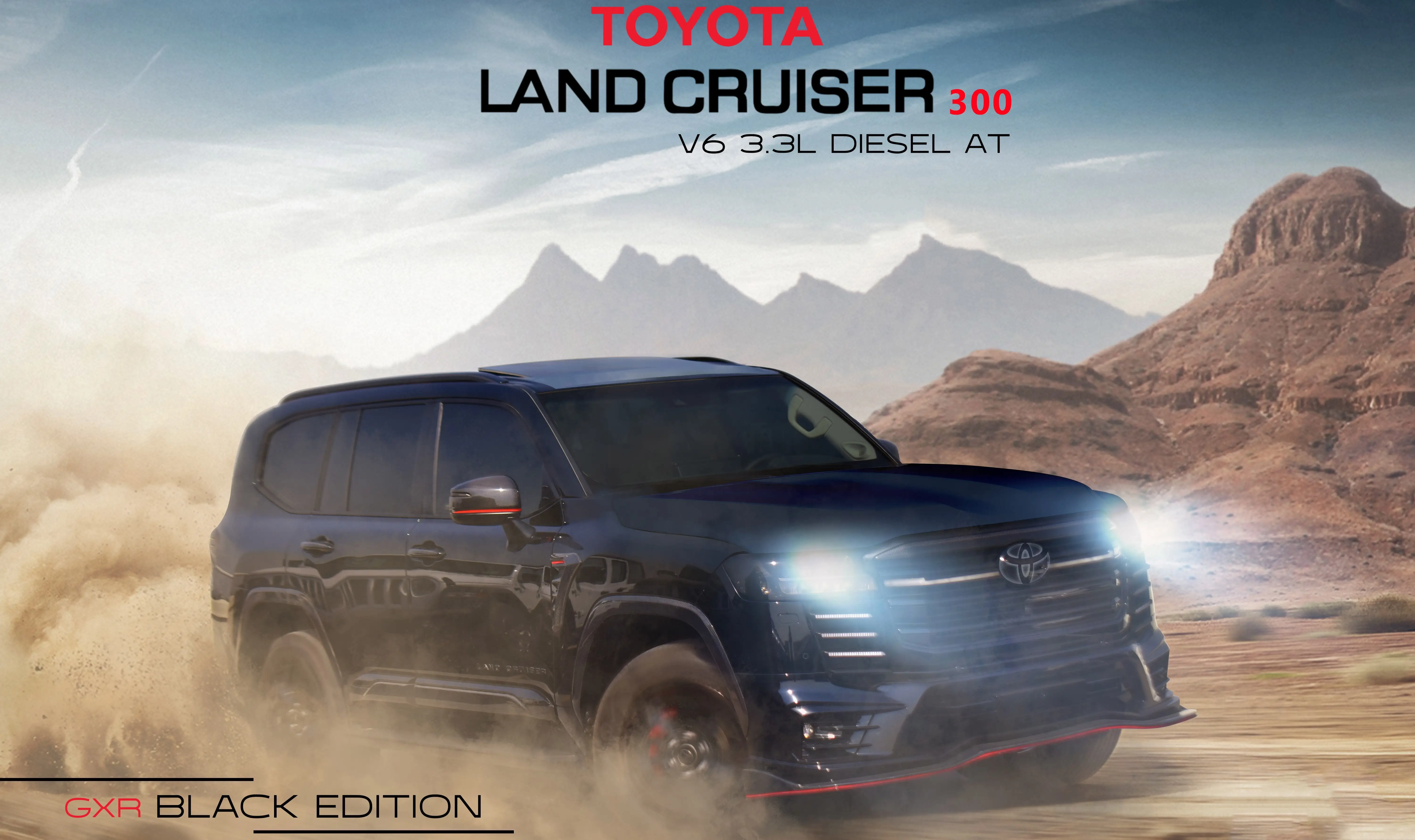 The Land Cruiser 300 Black Edition : Sahara Motors Dubai